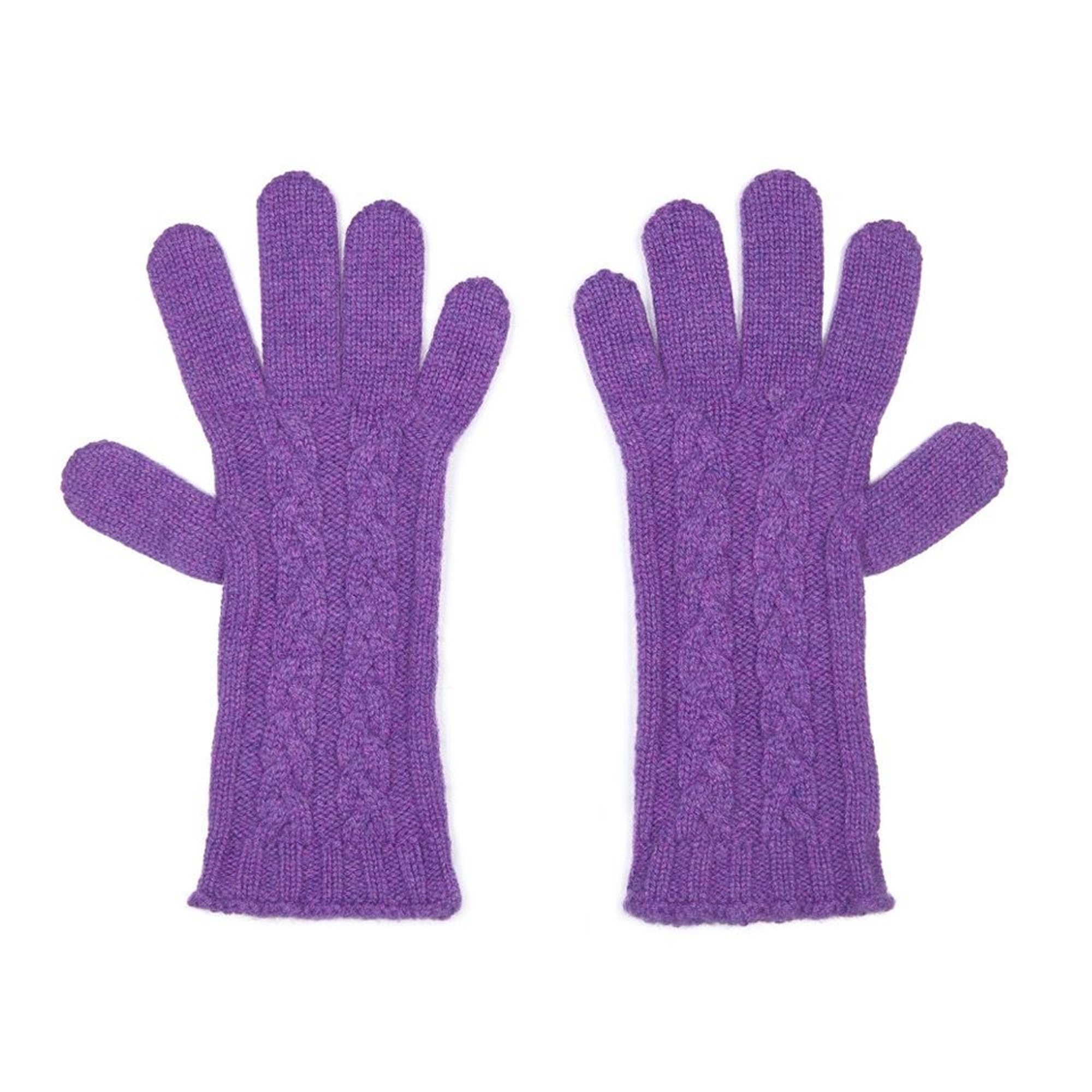 Lona Scott Cable Gloves, Purple