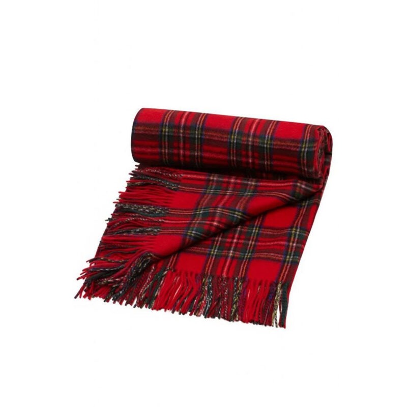 Pure Cashmere Tartan Blanket, Royal Stewart