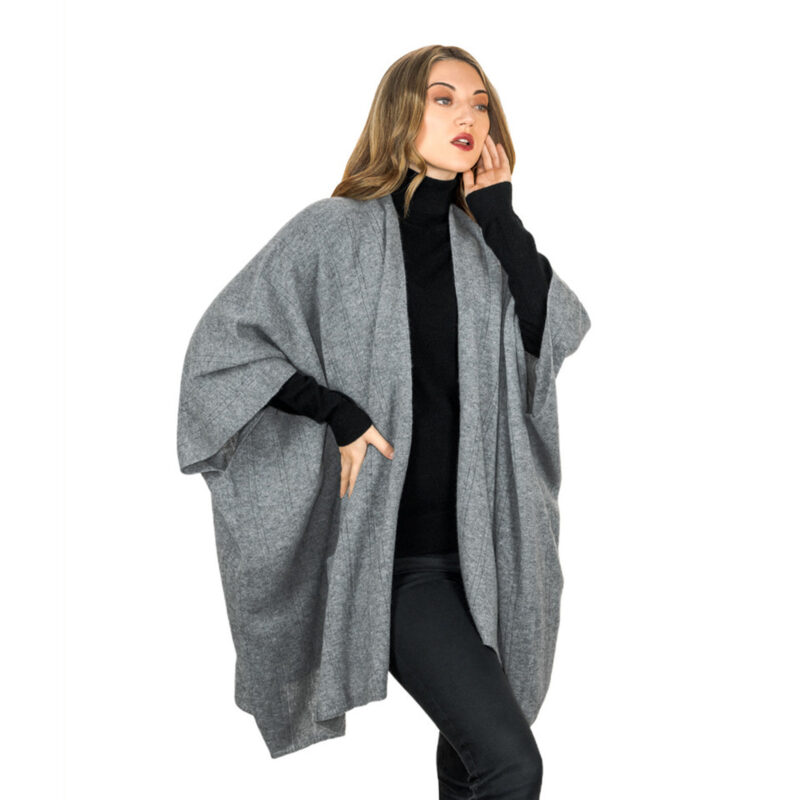 Cape with Pockets, Grey