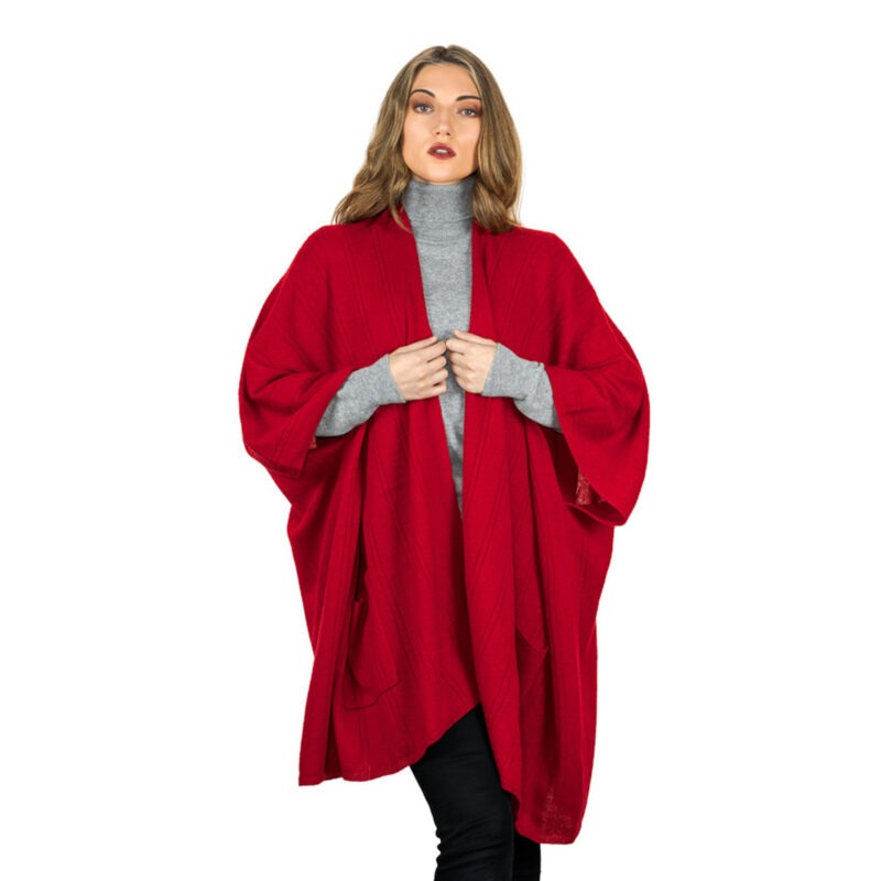 Cape with Pockets, Red