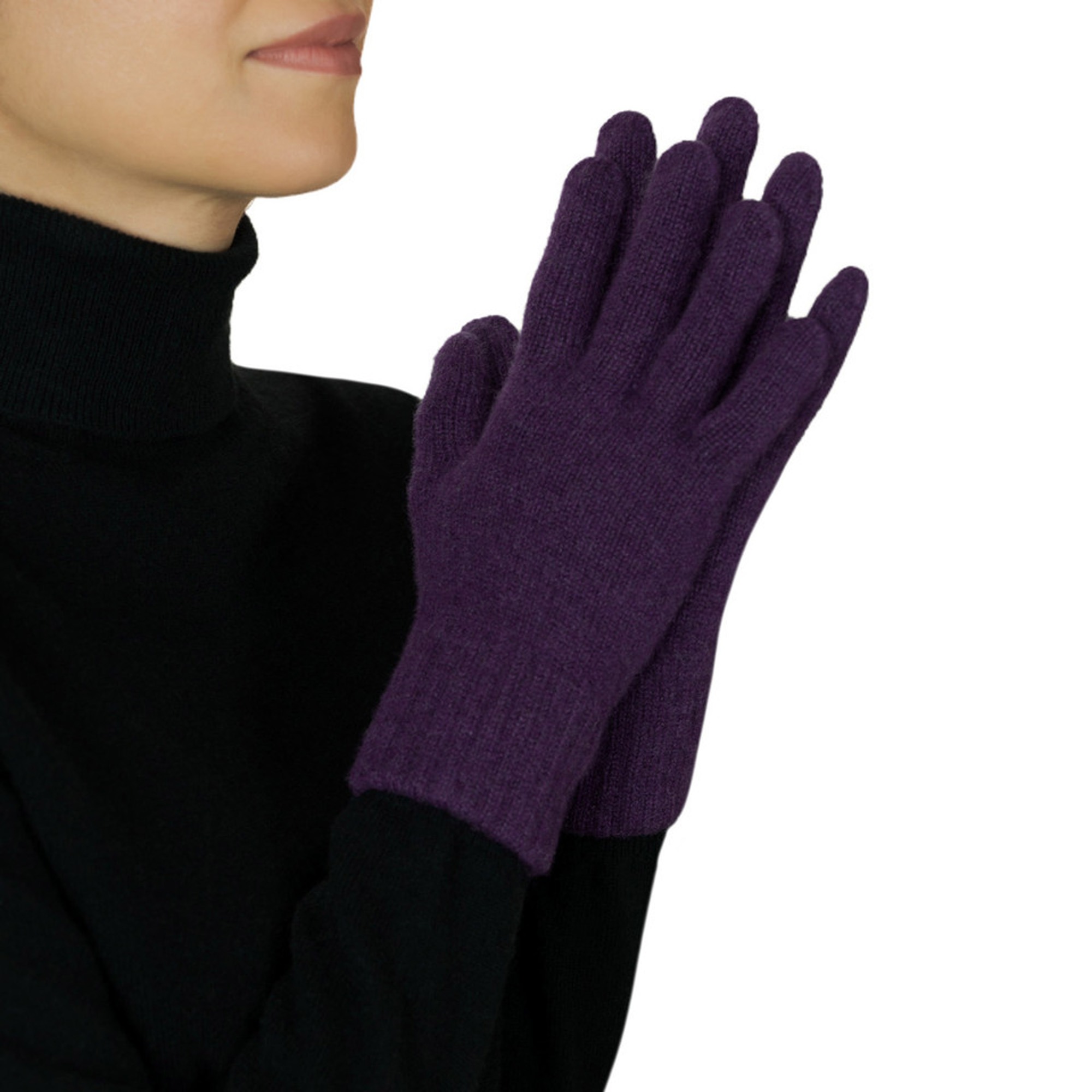 Lona Scott Cashmere Gloves, Purple