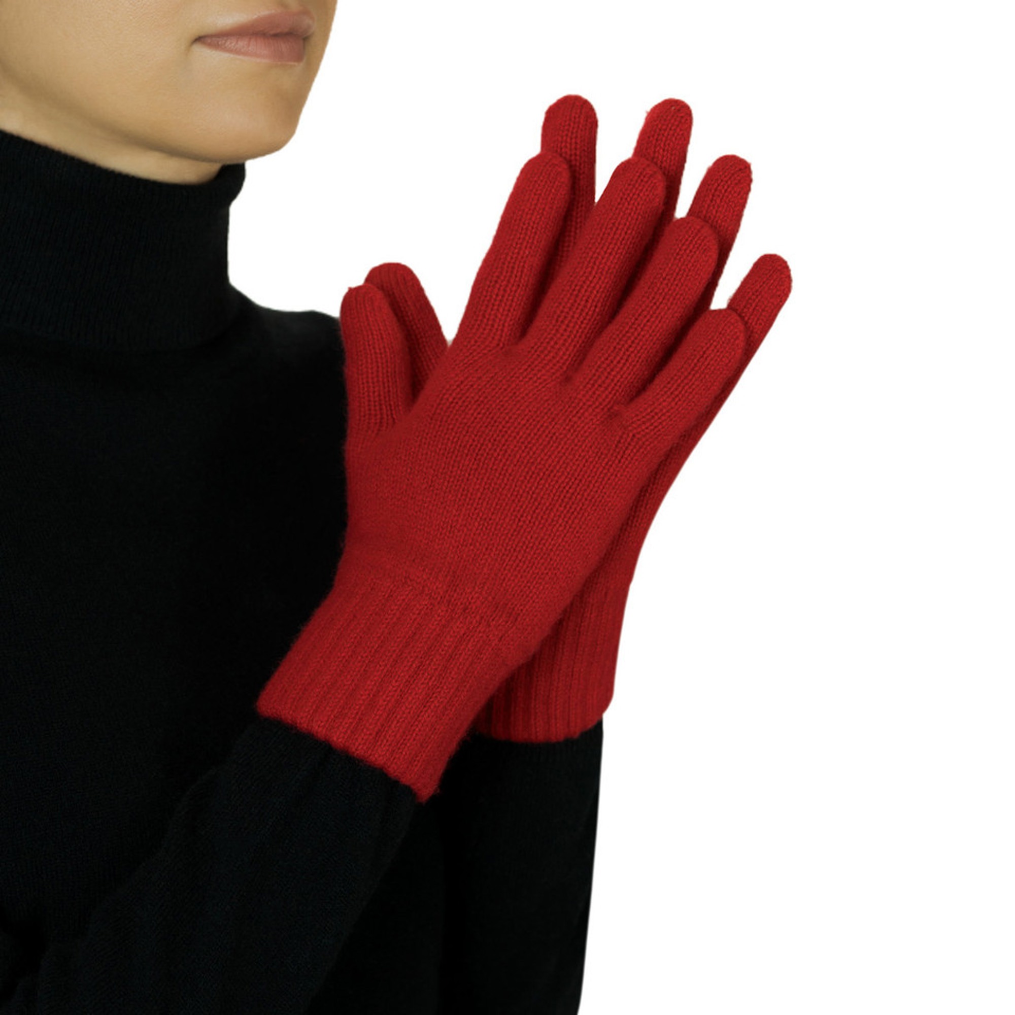 Lona Scott Cashmere Gloves, Red