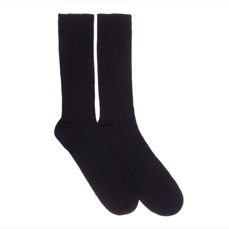 Mens Cashmere Socks, Black