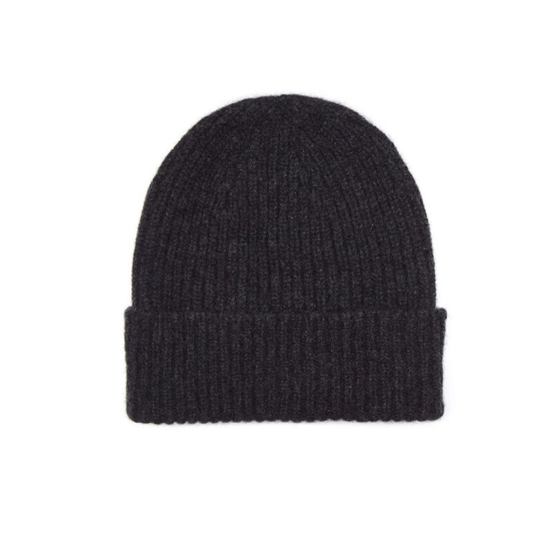 Men’s Cashmere Beanie Hat Black