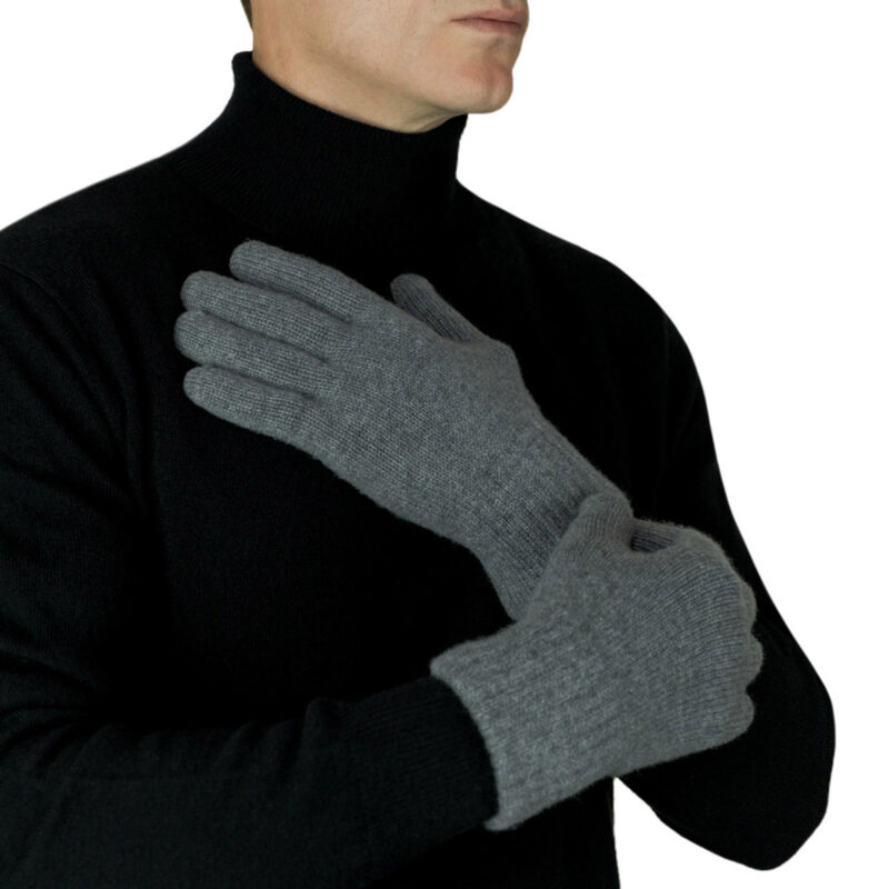 Men’s Cashmere Gloves, Grey