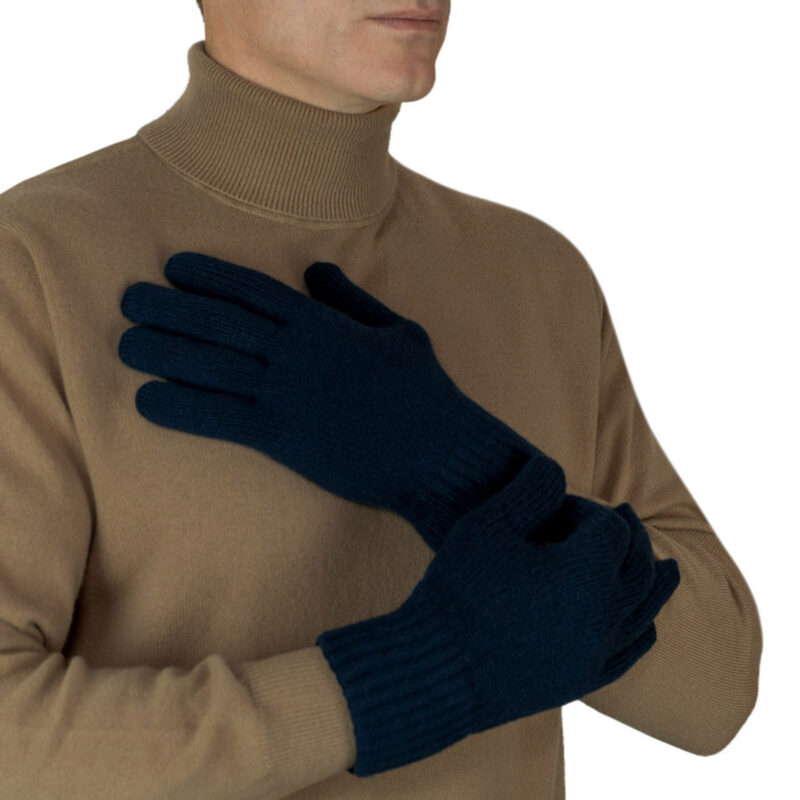 Men’s Cashmere Gloves, Navy