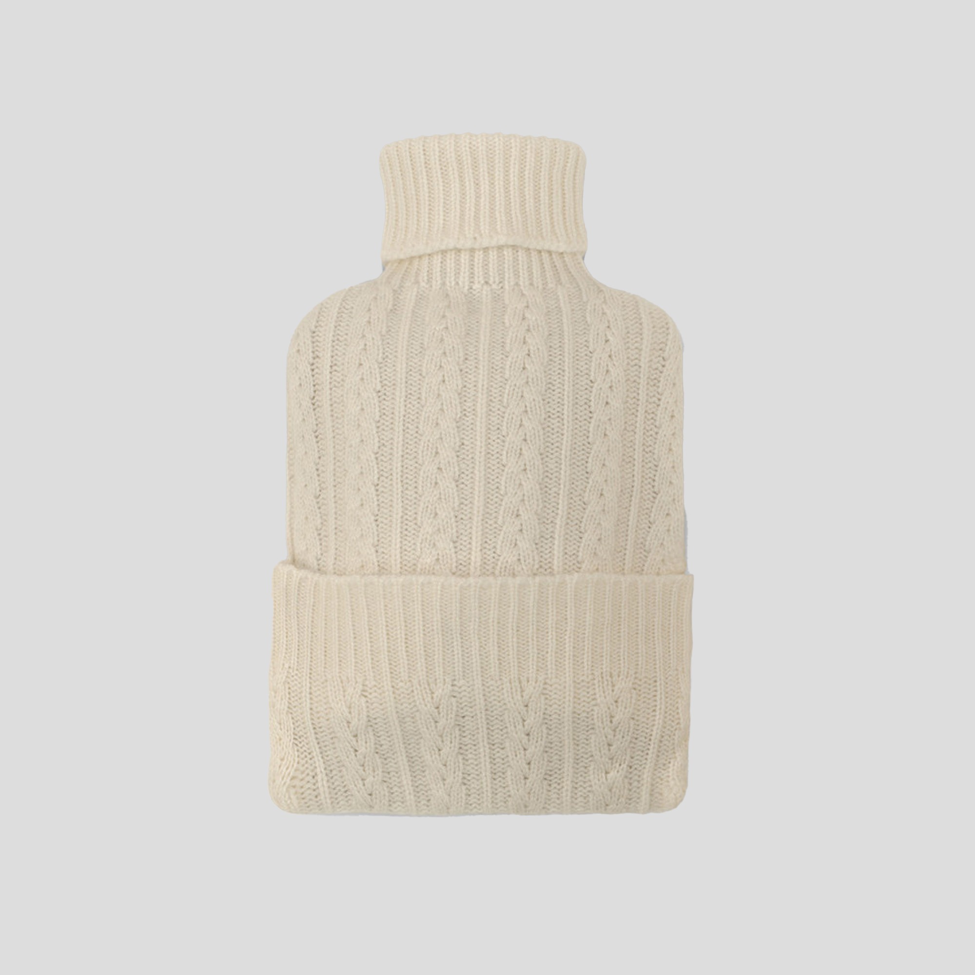 GREY-Lona Scott Cashmere Hot water bottle, White