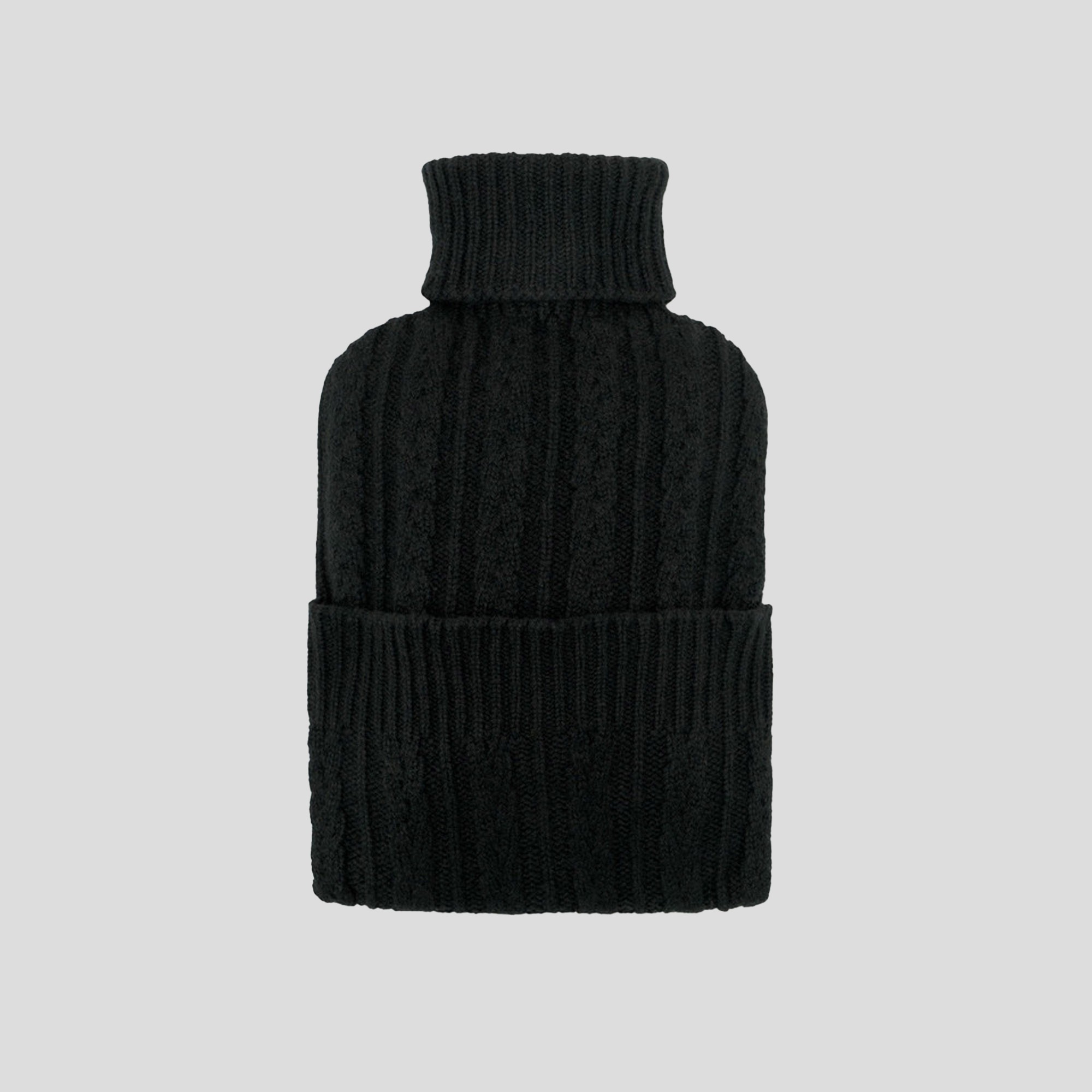 GREY-Lona Scott Cashmere Hot water bottle, black