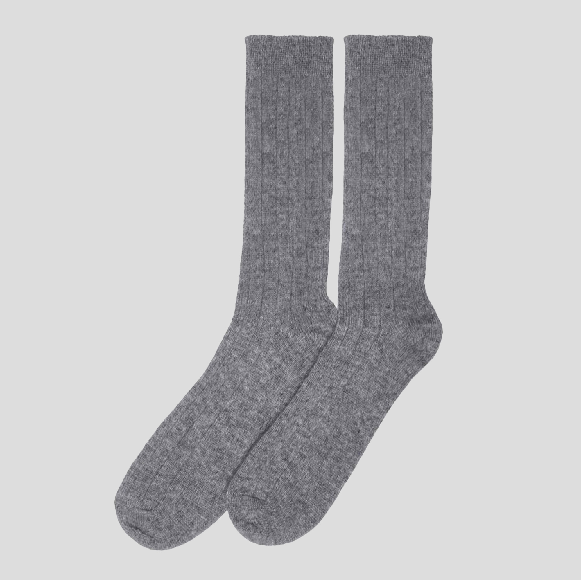 GREY-Lona Scott Cashmere Mens Socks 5