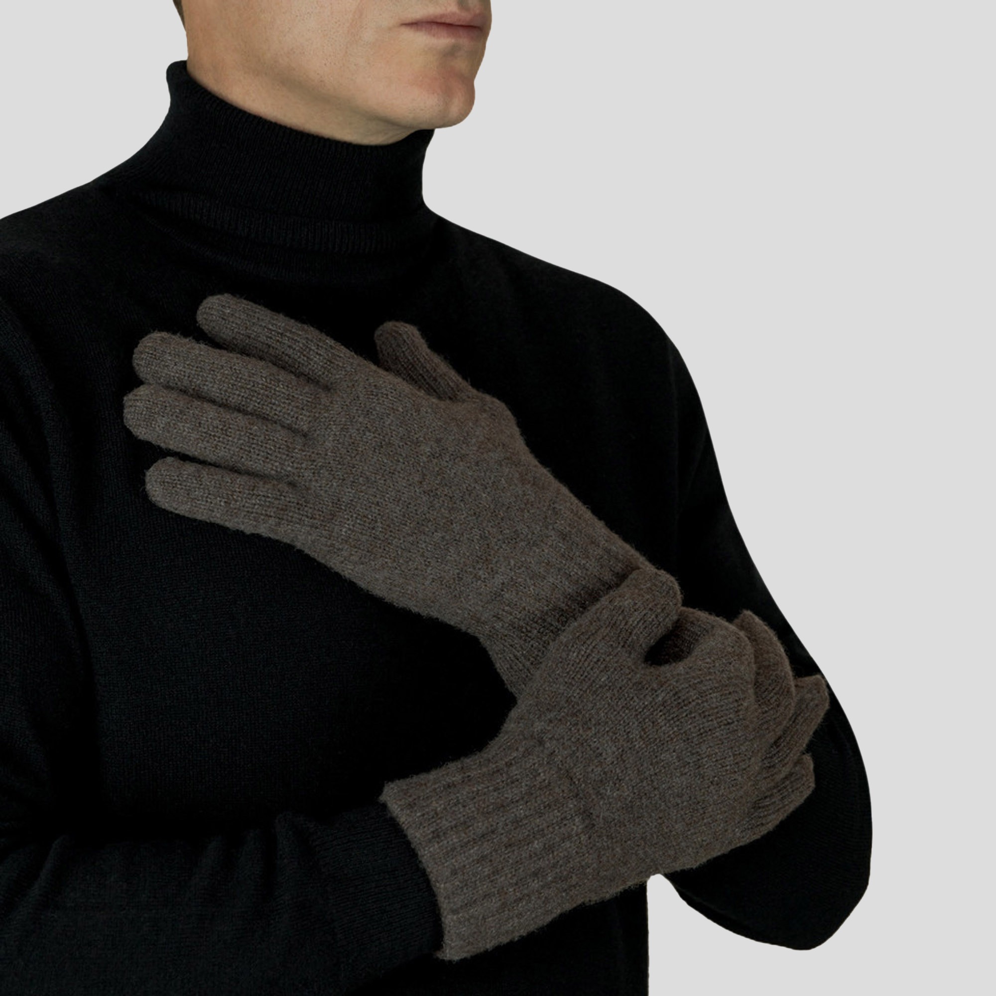 Grey- Lona Scott Cashmere Store, Mens Gloves 7