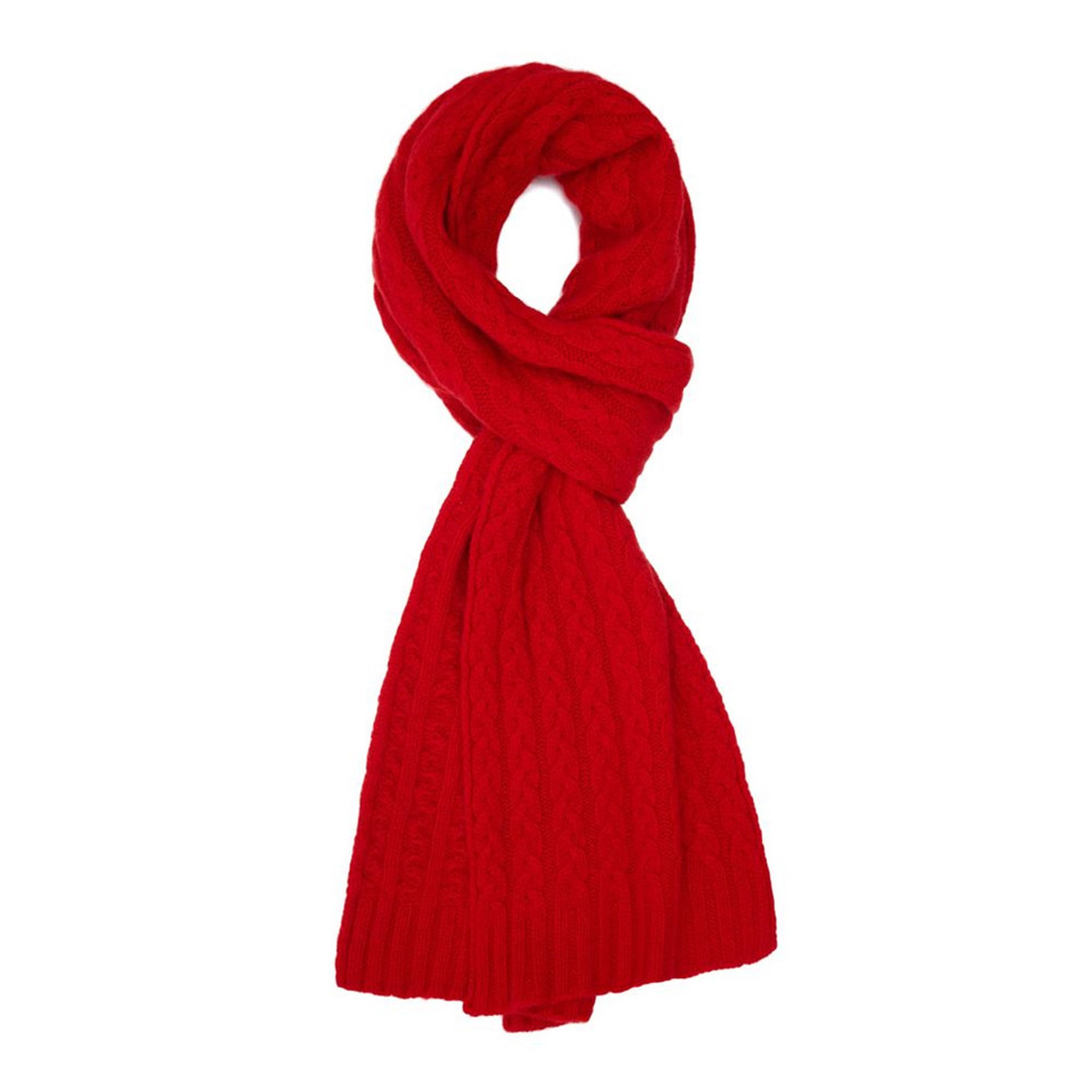 Lona Scott, Cable Scarf Red