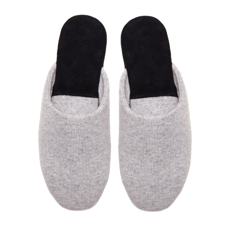 Ladies Cashmere Slippers, Grey