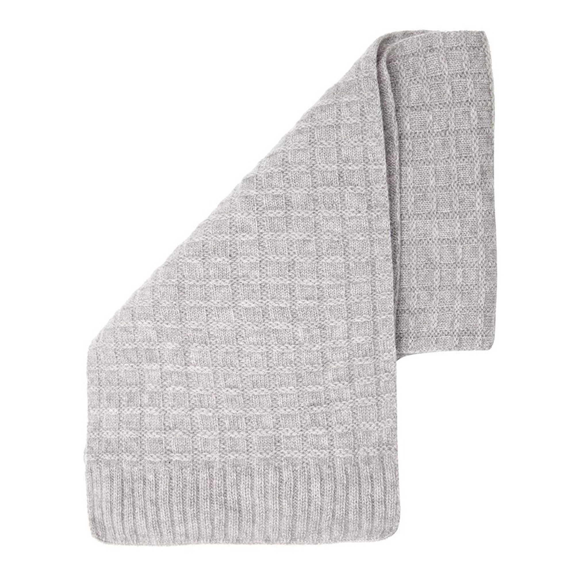 Cashmere Squared Scarf, Grey