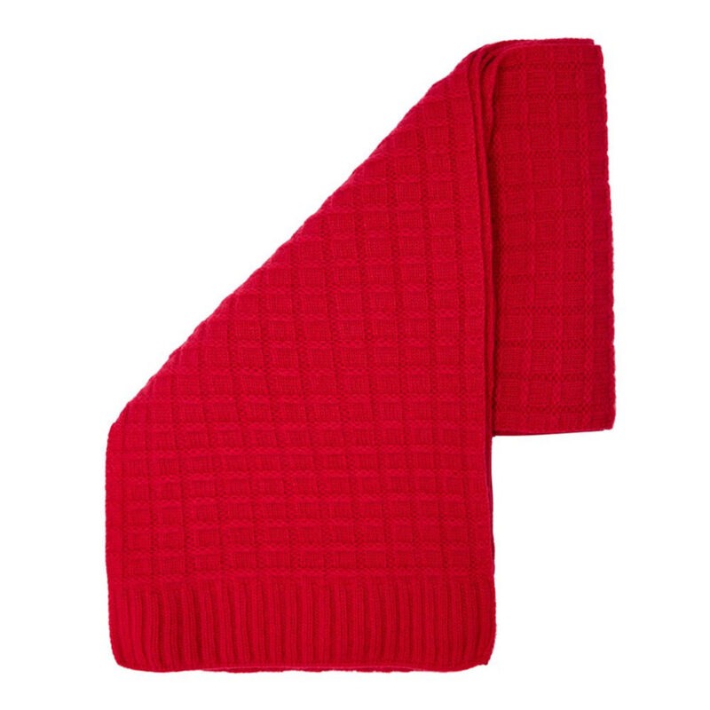 Cashmere Squared Scarf, Red