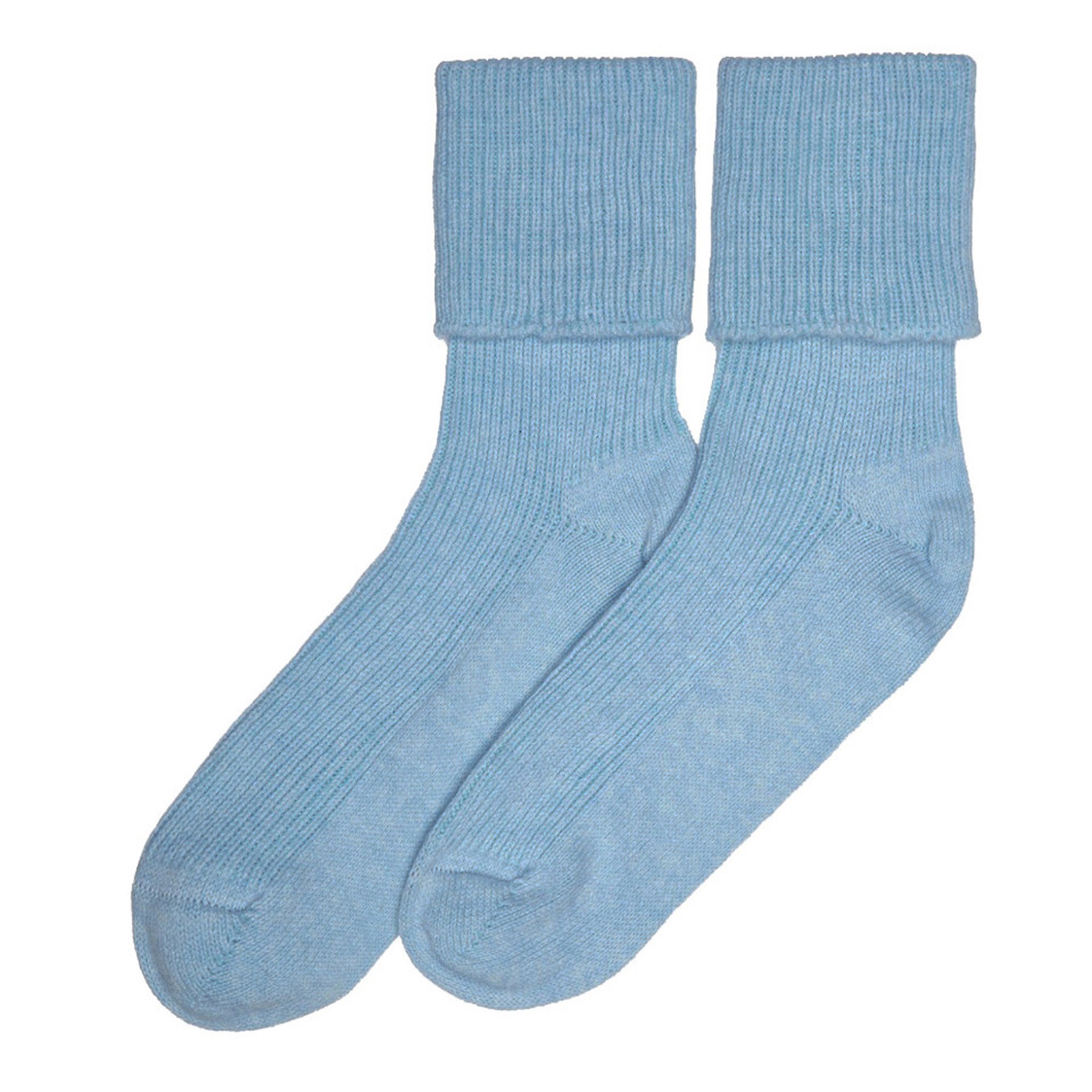 Lona Scott Womens Cashmere Socks, pale blue 2