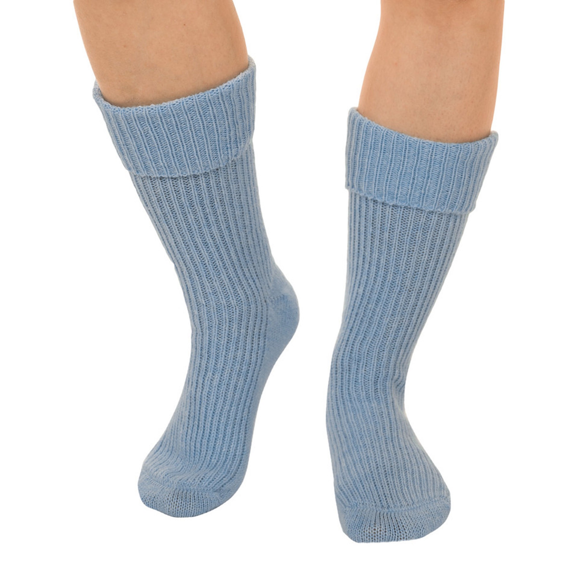 Lona Scott Womens Ribbed Socks, Blue 2
