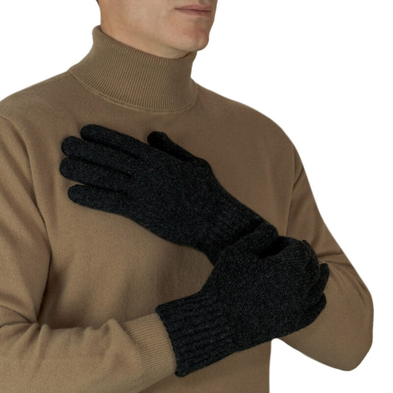 Men’s Cashmere Gloves, Charcol