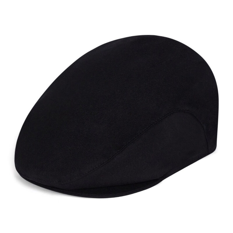 Men’s 100% Cashmere Flat Cap - Black