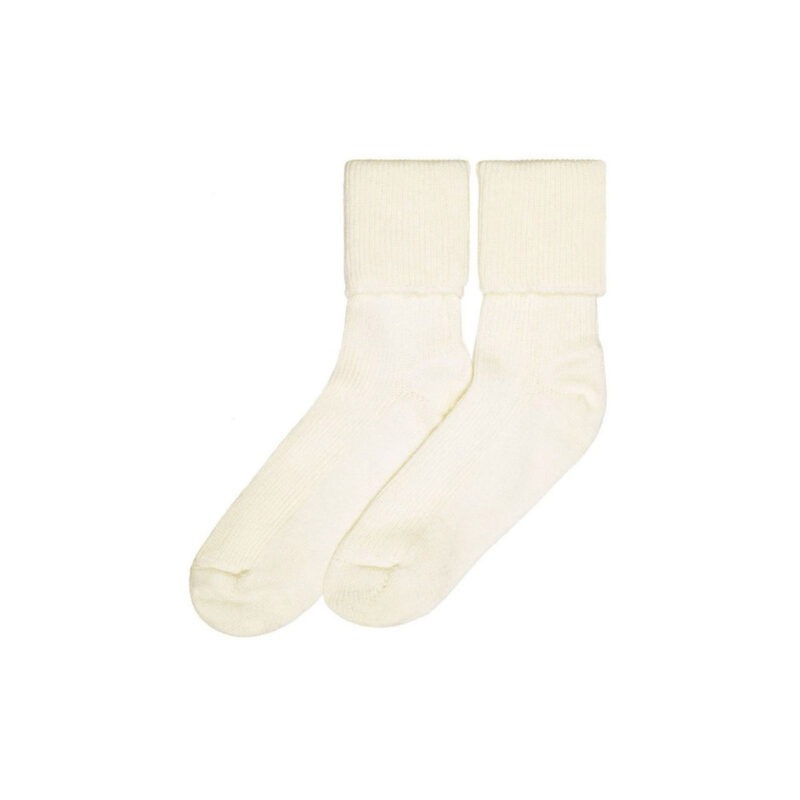 Ladies Cashmere Socks - White