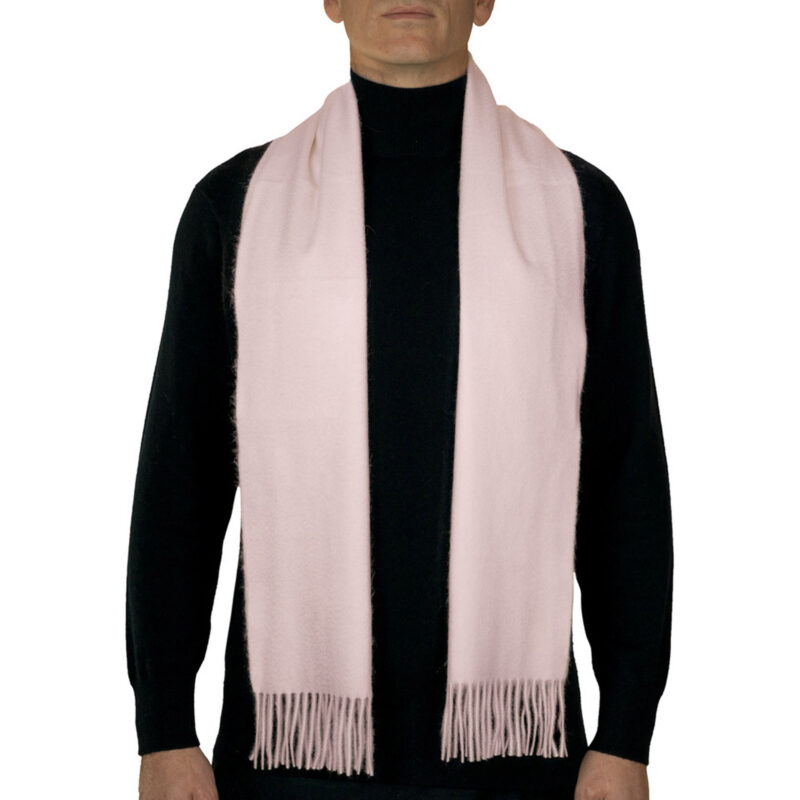 100% Cashmere Scarf Plain - Baby Pink