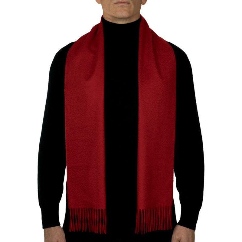 100% Cashmere Scarf Plain - Red